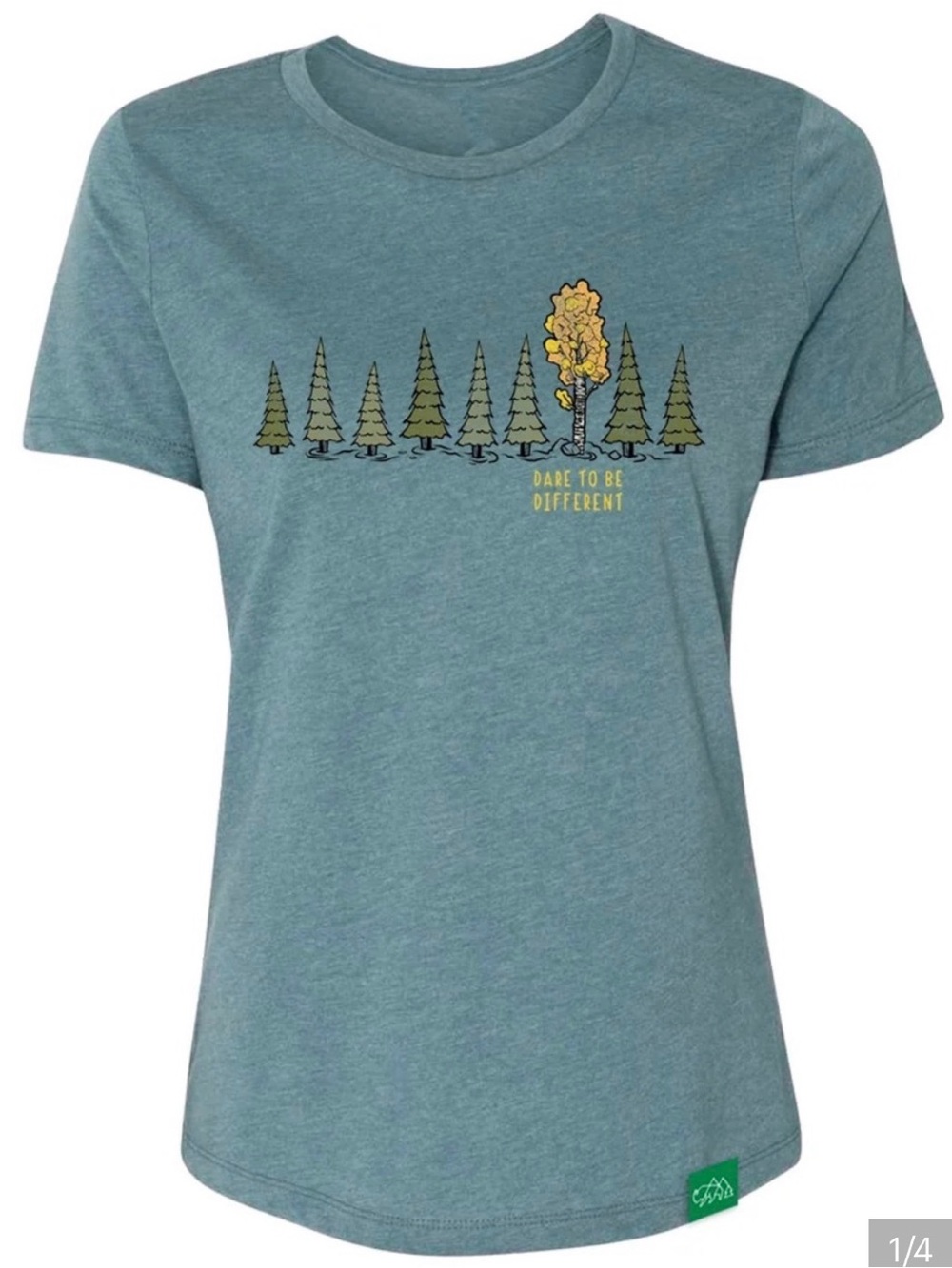 Wild Tribute Dare to Be Different Blue Graphic Tee - large